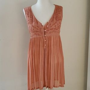 CONTEMPO CASUALS sheer peach hippie top
